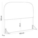 Ver imagem 4 de Cabeceira Cama Box 100cm Lanna com Puff Recamier Doha W01 Couríssimo Fendi - Lyam Decor