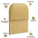 Ver imagem 3 de Cabeceira Cama Box 100cm Lanna com Puff Recamier Doha W01 Couríssimo Fendi - Lyam Decor
