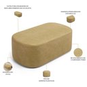 Ver imagem 5 de Cabeceira Cama Box 100cm Lanna com Puff Recamier Doha W01 Couríssimo Fendi - Lyam Decor