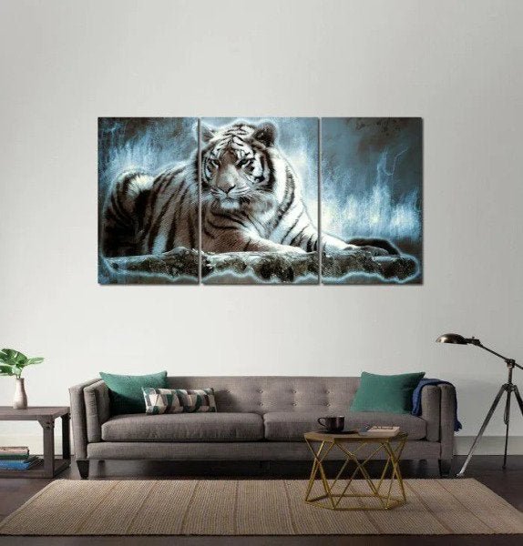 Quadro Decorativo Tigre Moderno Maravilhoso 3 peças - 2