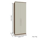 Ver imagem 3 de Guarda Roupa Modulado 02 Portas 245cm Setiba - Carvalho