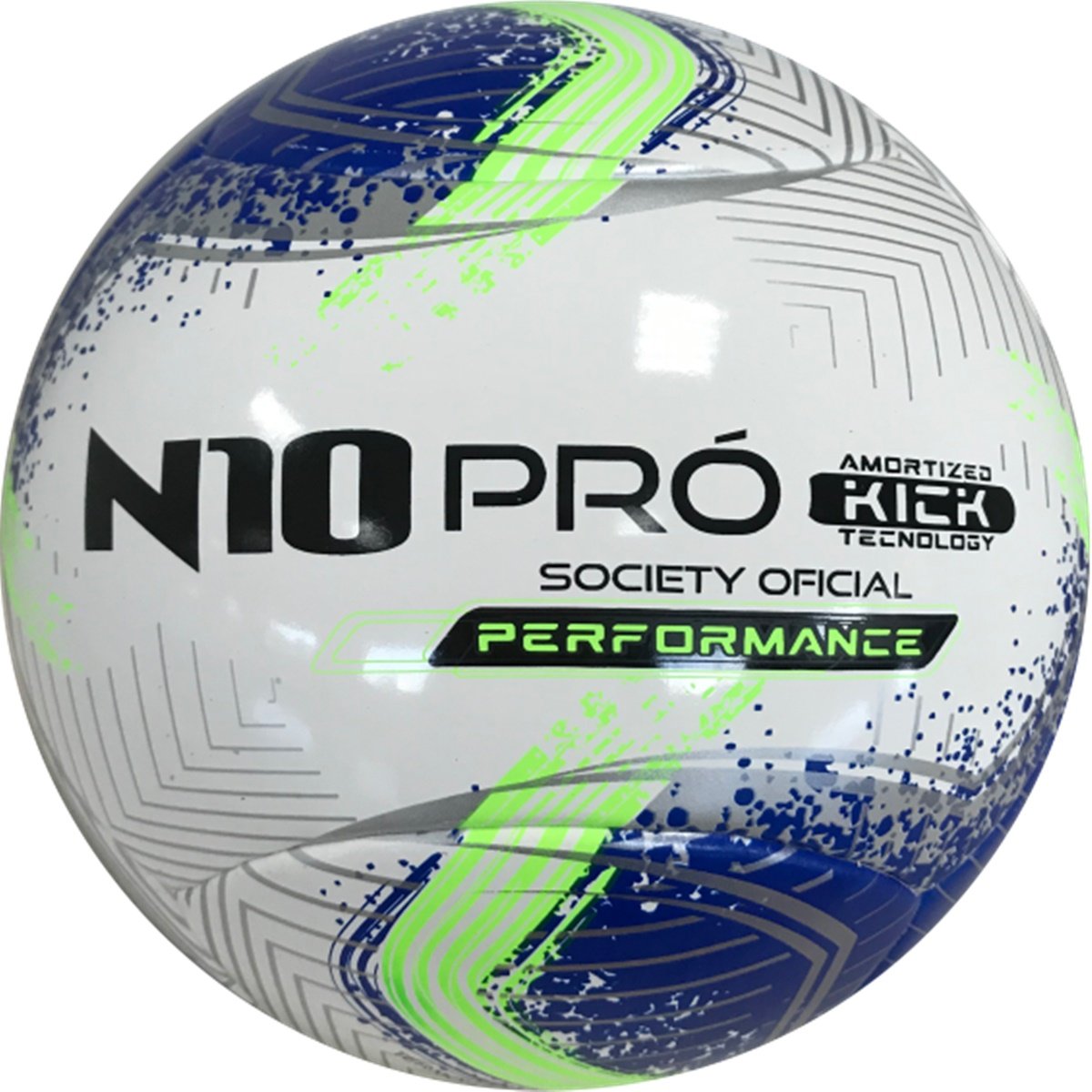 Bola Futebol Society N10 PRO-X Performance Pto/Pra/Azu/Vd F - 1