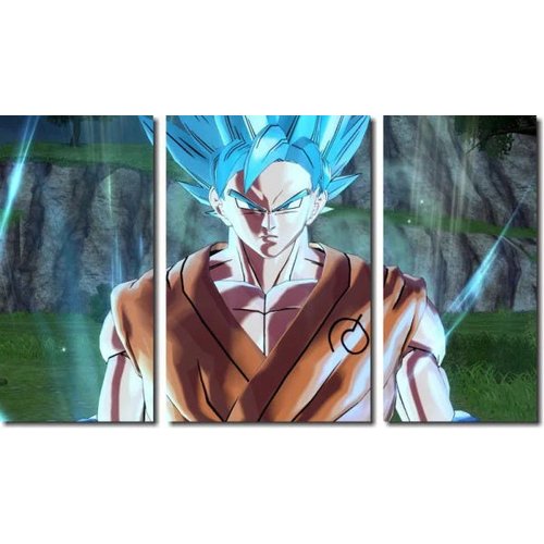 Quadro Decorativo Dragon Ball Z Goku Super Sayajin 3 Peças M15
