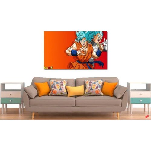 Quadro Dragon Ball z goku super sayajin 5 Peças Para Sala m4