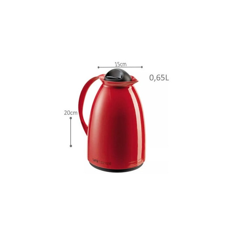Garrafa térmica vermelha 650L - Unitermi