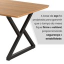 Ver imagem 7 de Mesa para Sala de Jantar Retangular 120x90cm MDF Império Marrom/Preto Fosco/Proa