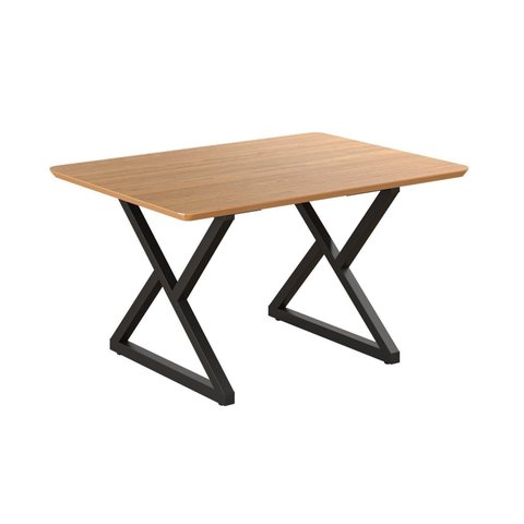 Mesa para Sala de Jantar Retangular 120x90cm MDF Império Marrom/Preto Fosco/Proa