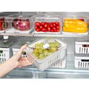 Ver imagem 6 de Kit 2 Organizadores de Geladeira com Bandeja e Cesto de Drenagem 2,2l Organizadores Clear Fresh ou