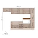 Ver imagem 4 de Cozinha Completa Koya 12 Portas 3 Gavetas Creme - Politorno