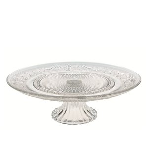 Boleira de Vidro com Pé Prato Multiuso Redondo Porta Bolo 33cm