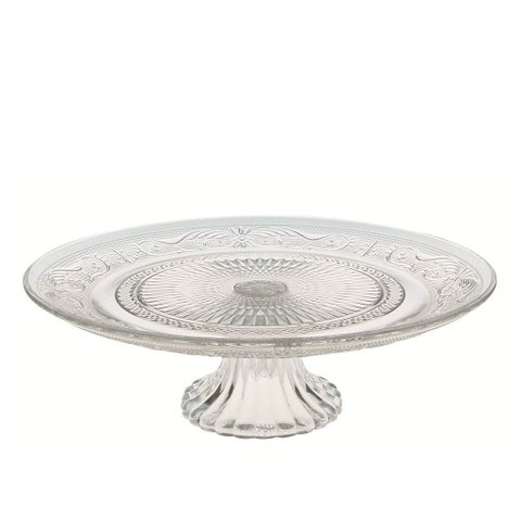 Boleira de Vidro com Pé Prato Multiuso Redondo Porta Bolo 33cm