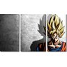 Quadro Decorativo Dragon Ball Z Goku Super Sayajin 3 peças m16 - 1