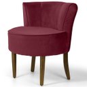 Ver imagem 7 de Kit 2 Poltronas Decorativas Base de Madeira Ayla Veludo Marsala - Gran Belo