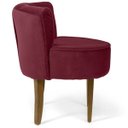 Ver imagem 4 de Kit 2 Poltronas Decorativas Base de Madeira Ayla Veludo Marsala - Gran Belo