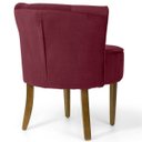 Ver imagem 5 de Kit 2 Poltronas Decorativas Base de Madeira Ayla Veludo Marsala - Gran Belo