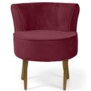 Ver imagem 2 de Kit 2 Poltronas Decorativas Base de Madeira Ayla Veludo Marsala - Gran Belo