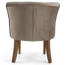 Ver imagem 5 de Kit 2 Poltronas Decorativas Base de Madeira Ayla Veludo Marrom Claro - Gran Belo
