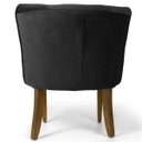 Ver imagem 6 de Kit 2 Poltronas Decorativas Base de Madeira Ayla Veludo Preto - Gran Belo