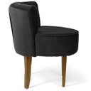 Ver imagem 4 de Kit 2 Poltronas Decorativas Base de Madeira Ayla Veludo Preto - Gran Belo