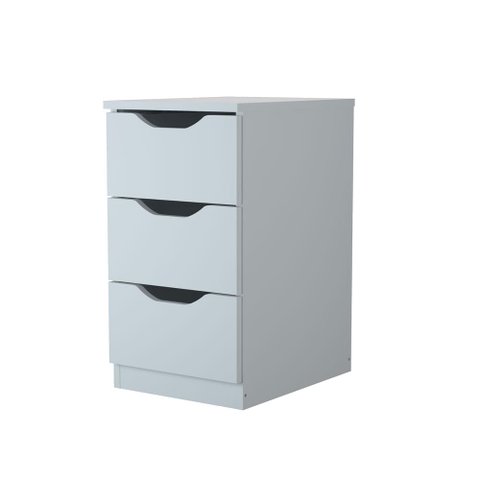 Full Gaveteiro Branco 3 Gavetas Multivisão Gav-Multi-300-Uv-Br