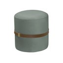 Ver imagem 2 de Kit 2 Puff Decorativo Old com Cinto Estofado em Veludo Cinza