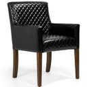 Ver imagem 3 de Kit 2 Poltronas Decorativas Base de Madeira Liverpool Couríssimo Preto Tressê -