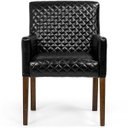 Ver imagem 2 de Kit 2 Poltronas Decorativas Base de Madeira Liverpool Couríssimo Preto Tressê -