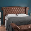 Ver imagem 2 de Cabeceira Cama Box Casal King 195 cm P05 Sofia Corino Marrom - Lyam Decor