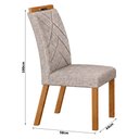 Ver imagem 3 de Cadeira para Mesa de Jantar Larissa New Kit 2 Peças Cinamomo Linho Palha - Leifer