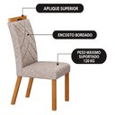 Ver imagem 2 de Cadeira para Mesa de Jantar Larissa New Kit 2 Peças Cinamomo Linho Palha - Leifer