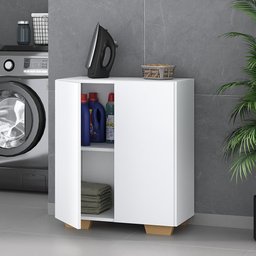 Armário Lavanderia com 2 Portas Multimóveis MP5023 Branco/Natural - 1