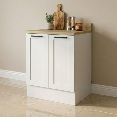Balcão para Cozinha com Tampo 2 Portas em MDF 60cm Grazi Tecnomobili