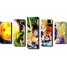 Quadro Dragon Ball z goku super sayajin 5 Peças Para Sala m5 - 1