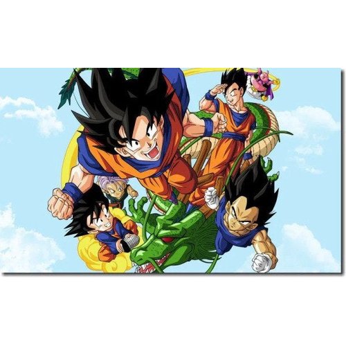 Quadro Decorativo Dragon Ball Z Goku Super Sayajin 5 Peças M20