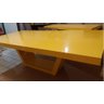 Mesa Jantar Laca Amarela Com Base Em V - 1