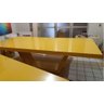Mesa Jantar Laca Amarela Com Base Em V - 3