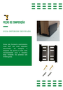 Ver imagem 3 de Kit P/ Porta Celeiro 2 Roldanas Aparente - Cantoneira 1,10 M - Preto - Al-fer