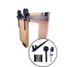Kit P/ Porta Celeiro 2 Roldanas Aparente - Cantoneira 1,10 M - Preto - Al-fer - 1
