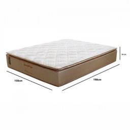 Colchão Queen Prorelax Brilhante 158x198x34 Mola Ensacada Pillow Top Caramelo Com Branco  - 3