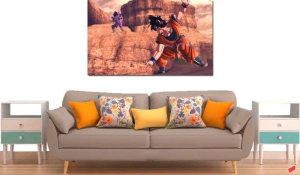 Quadro Decorativo Dragon Ball Z Goku Super Sayajin 1 peça m18 - 2