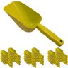 36x Pá Colher Dosadora para Gelo Pegador Cereais Ração Grãos - Amarelo - 1