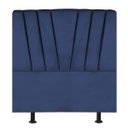 Ver imagem 1 de Cabeceira Estofada Cama Box Solteiro 100 Cm Louise Suede:azul Marinho