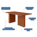 Ver imagem 2 de Mesa de Jantar 6 Lugares em Mdf 1,80 Ester Cimol Cinamomo