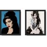 Quadros Decorativos Pop Art Amy Winehouse 2 peças - 1