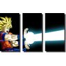 Quadro Dragon Ball z goku super sayajin 3 Peças Para Sala m4 - 1