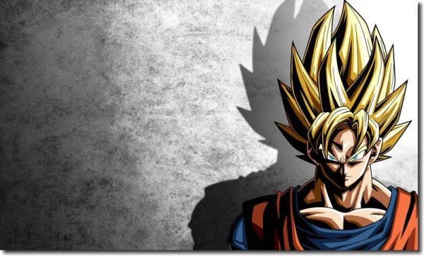 Quadro Decorativo Dragon Ball Z Goku Super Sayajin 1 peça m16