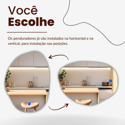 Espelho 4mm Decorativo Orgânico 104,0 X 80,0cm - 3