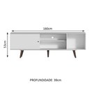 Ver imagem 3 de Rack Madesa Dubai para TV até 65 Polegadas com Pés Branco/Rustic 095Z Cor:Branco/Rustic