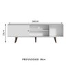 Rack Madesa Dubai para TV até 65 Polegadas com Pés Branco/Rustic 095Z Cor:Branco/Rustic - 3