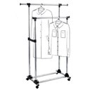 Ver imagem 1 de Arara Roupas Dupla Sapateira Cabideiro Inox Regulavel